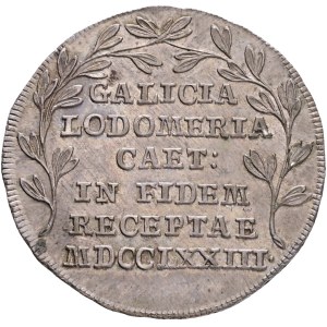 JOSEPH II. 1765-1790 Silver Token 1764, tribute in the principality of Halics, Nov#F.2.b Silver Ag.3,99g 25mm, patina