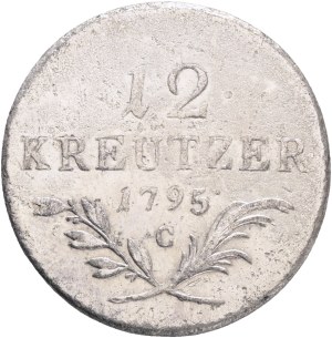 FRANCIS I. of Austria 1792-1835 12 Kreuzers 1795 C Prague, KM#2137 Billon Ag.250 4,44g 25mm