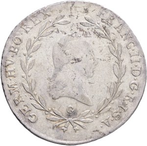 FRANCIS I. of Austria 1792-1835 20 Kreuzer 1804 G, KM#2139, Ag.583, 6,65g 28/1,4mm Nagybanya, Baia Mare - Romania