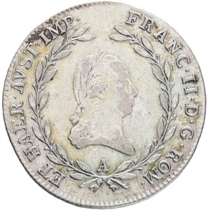 FRANCIS I. of Austria 1792-1835 20 Kreuzers 1806 A, KM#2141 Ag.583 6,68g 28/mm, Vienna