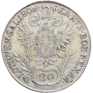 FRANCIS I. of Austria 1792-1835 20 Kreuzers 1806 A, KM#2141 Ag.583 6,68g 28/mm, Vienna