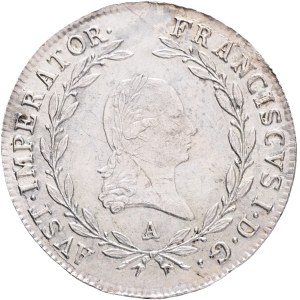 FRANCIS I. of Austria 1792-1835 20 Kreuzers 1810 A Vienna Silver Ag.583 6,48g 28mm, KM#2141, Adamo# C30