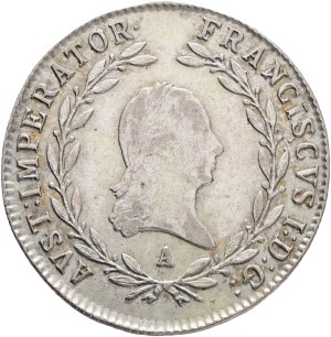 FRANCIS I. of Austria 1792-1835 20 Kreuzers 1815 A, KM#2142 , Ag.583, 6,59g, 28,3mm, Vienna