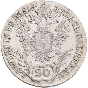 FRANCIS I. of Austria 1792-1835 20 Kreuzers 1815 A, KM#2142 , Ag.583, 6,59g, 28,3mm, Vienna