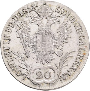 FRANCIS I. of Austria 1792-1835 20 Kreuzers 1815 A, KM#2142 , Ag.583, 6,59g, 28,3mm, Vienna