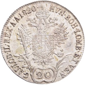 FRANCIS I. of Austria 1792-1835 20 Kreuzers 1820 A Vienna Silver Ag.583 6,64g 28mm, KM#2143, Adamo# C32