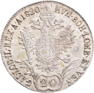 FRANCIS I. of Austria 1792-1835 20 Kreuzers 1820 A Vienna Silver Ag.583 6,64g 28mm, KM#2143, Adamo# C32