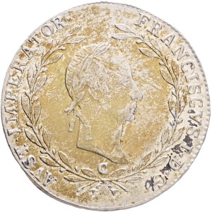 FRANCIS I. of Austria 1792-1835 20 kreuzers 1830 C Prague , KM#2145 Ag.583 6,64gg 27,6mm
