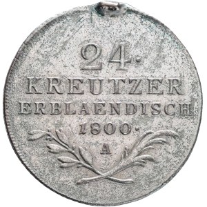 FRANCIS I. of Austria 1792-1835 24 Kreuzers 1800 A Vienna, KM#2148 Billon Ag.250 9,39g 32mm, repair hinge