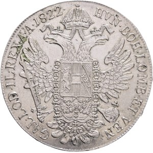 FRANCIS I. of Austria 1792-1835 1 Konventionalthaler 1822 C, Prague, KM#2162 Ag.833 28,06g 40mm , patina