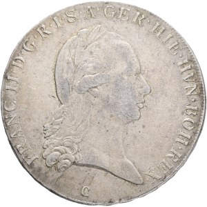 FRANCIS I. of Austria 1792-1835 1 Thaler 1795 C Prague , Dav.#1180 Ag. 29,57g 39 mm