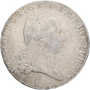 FRANCIS I. of Austria 1792-1835 1 Thaler 1795 C Prague , Dav.#1180 Ag. 29,57g 39 mm
