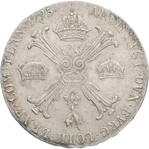 FRANCIS I. of Austria 1792-1835 1 Thaler 1795 C Prague , Dav.#1180 Ag. 29,57g 39 mm
