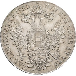 FRANCIS I. of Austria 1792-1835 1 Thaler 1820 C Prague ,KM#2162 Ag.833 28,08g 40 mm