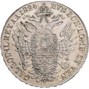 FRANCIS I. of Austria 1792-1835 1 Thaler 1824 A Vienna ,KM#2162 Ag.833 28,04g 40 mm