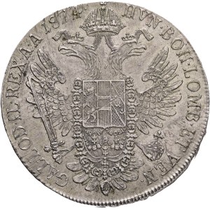 FRANCIS I. of Austria 1792-1835 1 Thaler 1824 C, KM#2163 Ag.833 28,04g 40mm, Prague, just