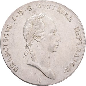 FRANCIS I. of Austria 1792-1835 1 Thaler 1826 C, KM#2163 Ag.833 28,02g 40mm, Prague