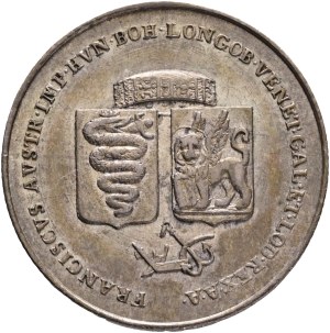 FRANCIS I. of Austria 1792-1835 Silver Token 1815, tribute to the Venice, Früh#IV.2.a. , Ag. 5g 23mm