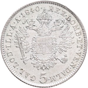 FERDINAND V.. 1835-1848 5 Kreuzers 1840 C Prague , KM#2196,1 Billon Ag.438 2,19g, 20mm