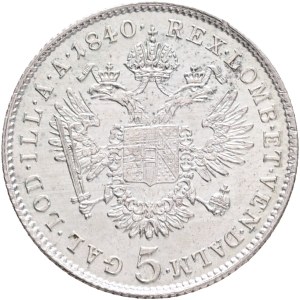 FERDINAND V.. 1835-1848 5 Kreuzers 1840 C Prague , KM#2196,1 Billon Ag.438 2,19g, 20mm