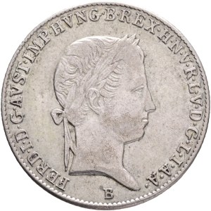 FERDINAND I. 1835-1848 10 Kreuzers 1848 B Kremnica Silver Ag.500 3,84g 23/1,15mm , KM#421, Adamo#D5 just.
