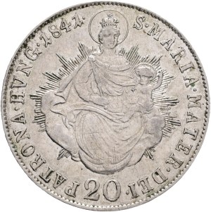 FERDINAND I. 1835-1848 20 Kreuzer 1841 B, KM#422, ÉH#1419 , Ag.583, 6,68g, 26/1,5mm, Kremnica
