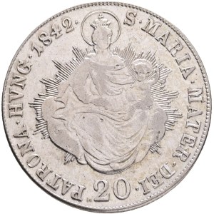 FERDINAND I. 1835-1848 20 Kreuzer 1842 B, KM#422, ÉH#1419 ,Ag.583, 6,64g 26/1,5mm, Kremnica