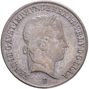 FERDINAND I. 1835-1848 20 Kreuzer 1845 B, KM#422, ÉH#1419 ,Ag.583, 6,66g 26/1,5mm, Kremnica