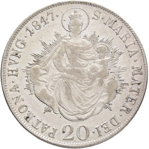FERDINAND I. 1835-1848 20 Kreuzer 1847 B, KM#422, ÉH#1419 ,Ag.583, 6,62g 26/1,5mm, Kremnica