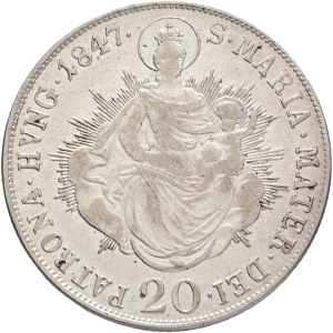 FERDINAND I. 1835-1848 20 Kreuzer 1847 B, KM#422, ÉH#1419 , Ag.583, 6,62g 26/1,5mm, Kremnica