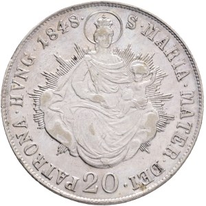 FERDINAND I. 1835-1848 20 Kreuzer 1848 B, KM#422, ÉH#1419 ,Ag.583, 6,60g 26/1,5mm, Kremnica
