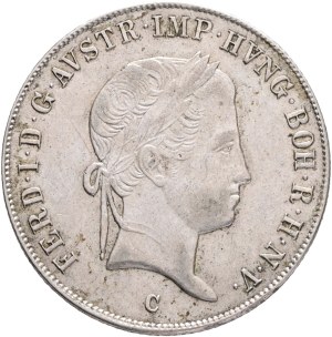 FERDINAND I. 1835-1848 20 Kreuzers 1837 C Prague Silver Ag.583 6,62g 26/1,3mm , KM#2208, Adamo#D7
