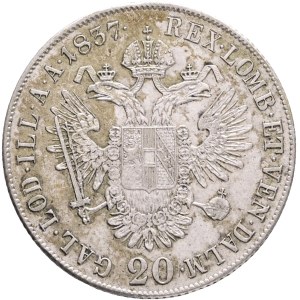 FERDINAND I. 1835-1848 20 Kreuzers 1837 C Prague Silver Ag.583 6,62g 26/1,3mm ,KM#2208, Adamo#D7