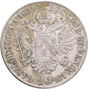 FERDINAND I. 1835-1848 20 Kreuzers 1837 C Prague Silver Ag.583 6,62g 26/1,3mm , KM#2208, Adamo#D7