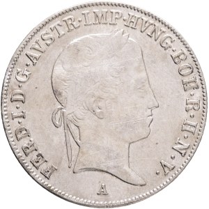 FERDINAND I. 1835-1848 20 Kreuzers 1844 A, KM#2208 ,Ag.583, 6,64g 26/1,5mm, Vienna, patina