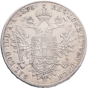 FERDINAND I. 1835-1848 1 Thaler 1838 A Vienna, KM#2240 Ag.833 28,12g 38,61mm
