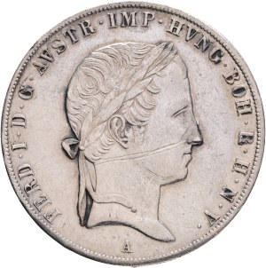 FERDINAND I. 1835-1848 1 Thaler 1839 A Vienna, KM#2240 Ag.833 28,06g 38,61mm, furrow on face