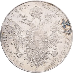 FERDINAND I.1835-1848 1 Thaler 1842 A Vienna, KM#2240 Ag.833 28,08g 38,61mm , place lustre mint