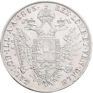 FERDINAND I. 1835-1848 1 Thaler 1845 A Vienna, KM#2240 Ag.833 28,04g 38,61mm
