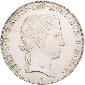 FERDINAND I. 1835-1848 1 Thaler 1845 A Vienna, KM#2240 Ag.833 28,04g 38,61mm