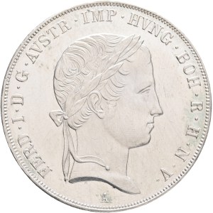 FERDINAND I. 1835-1848 1 Thaler 1847 A, KM#2240, Ag.833 28,05g 38,61mm , Vienna , hair line