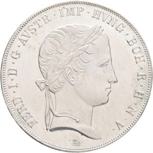 FERDINAND I. 1835-1848 1 Thaler 1847 A, KM#2240, Ag.833 28,05g 38,61mm , Vienna , hair line