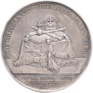 FERDINAND I. 1835-1848 Silver Token, coronation, Prague - 7./12.9.1836, Montenuovo#2559 ,Ag.900 20,02g 40mm, Berlin
