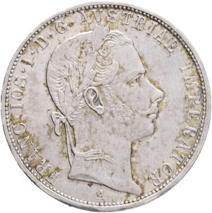 FRANCIS JOSEPH I. 1848-1916 1 Gulden 1858 A KM#2219 Ag.900, 12,30g 29/2mm Vienna, patina