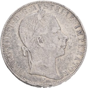 FRANCIS JOSEPH I. 1848-1916 1 Gulden 1858 E, KM#2219 Ag.900, 12,24g 29/2mm Karlsburg , Alba Lulia Romania