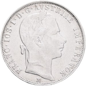 FRANCIS JOSEPH I. 1848-1916 1 Gulden 1858 M Milano Silver Ag. 900 12,27g 29mm , KM#2219