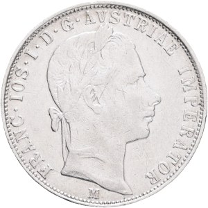 FRANCIS JOSEPH I. 1848-1916 1 Gulden 1858 M Milano Silver Ag. 900 12,27g 29mm , KM#2219