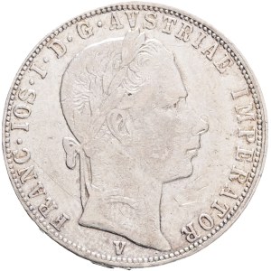FRANCIS JOSEPH I. 1848-1916 1 Gulden 1859 V, KM#2219 Ag.900, 12,24g 29/2mm, Venice
