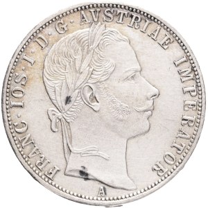 FRANCIS JOSEPH I. 1848-1916 1 Gulden 1861 A, KM#2219 Ag.900, 12,35g 29/2mm, Vienna