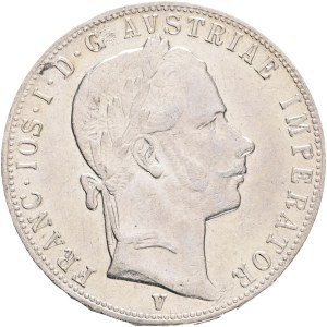 FRANCIS JOSEPH I. 1848-1916 1 Gulden 1862 V, KM#2219 Ag.900, 12,32g 29/2mm, Venice